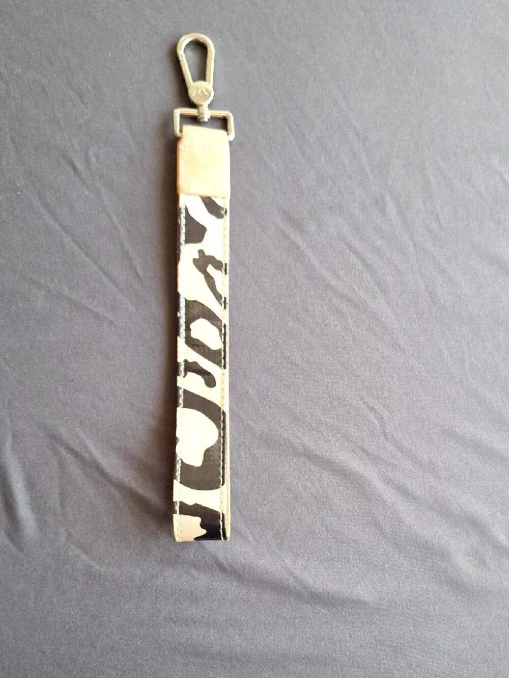 Consuela MTRA Black Studded Letter Bag Charm with Wrist Strap